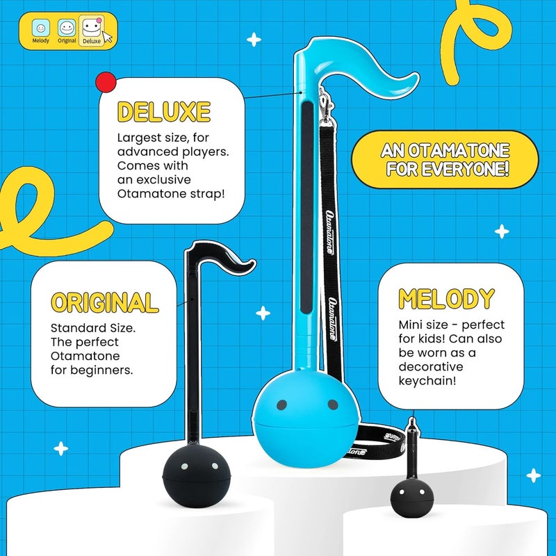 Otamatone Deluxe Electronic Musical Instrument for Adults Portable Synthesizer Digital Electric Music from Japan by Maywa Denki Cool Stuff Gifts, Blue [English Manual] - Image 5